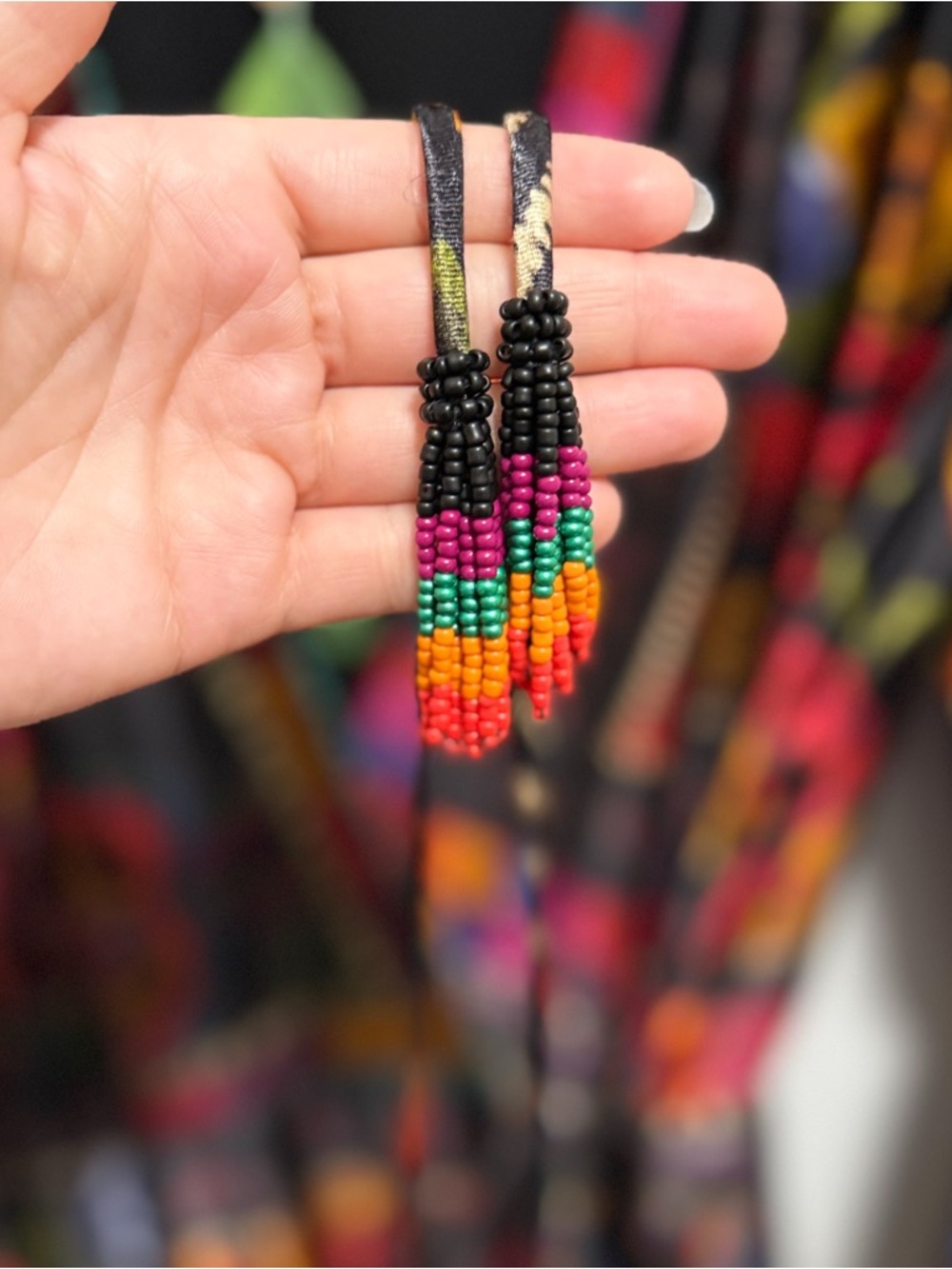 Farm rio colorful scarf print wrap dress tropical vacation floral mini M resort - Picture 12 of 13